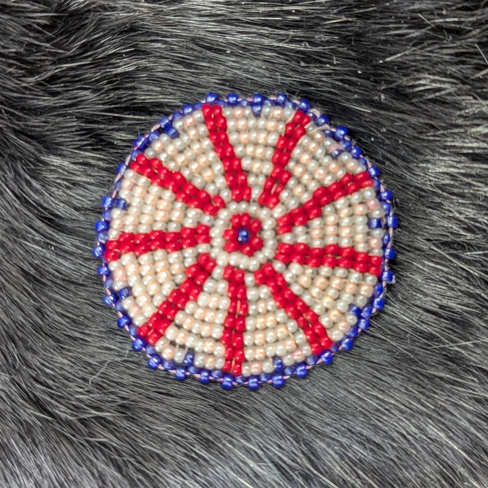 Handcrafted Beaded Brooch Native American, Southwest, First Nations